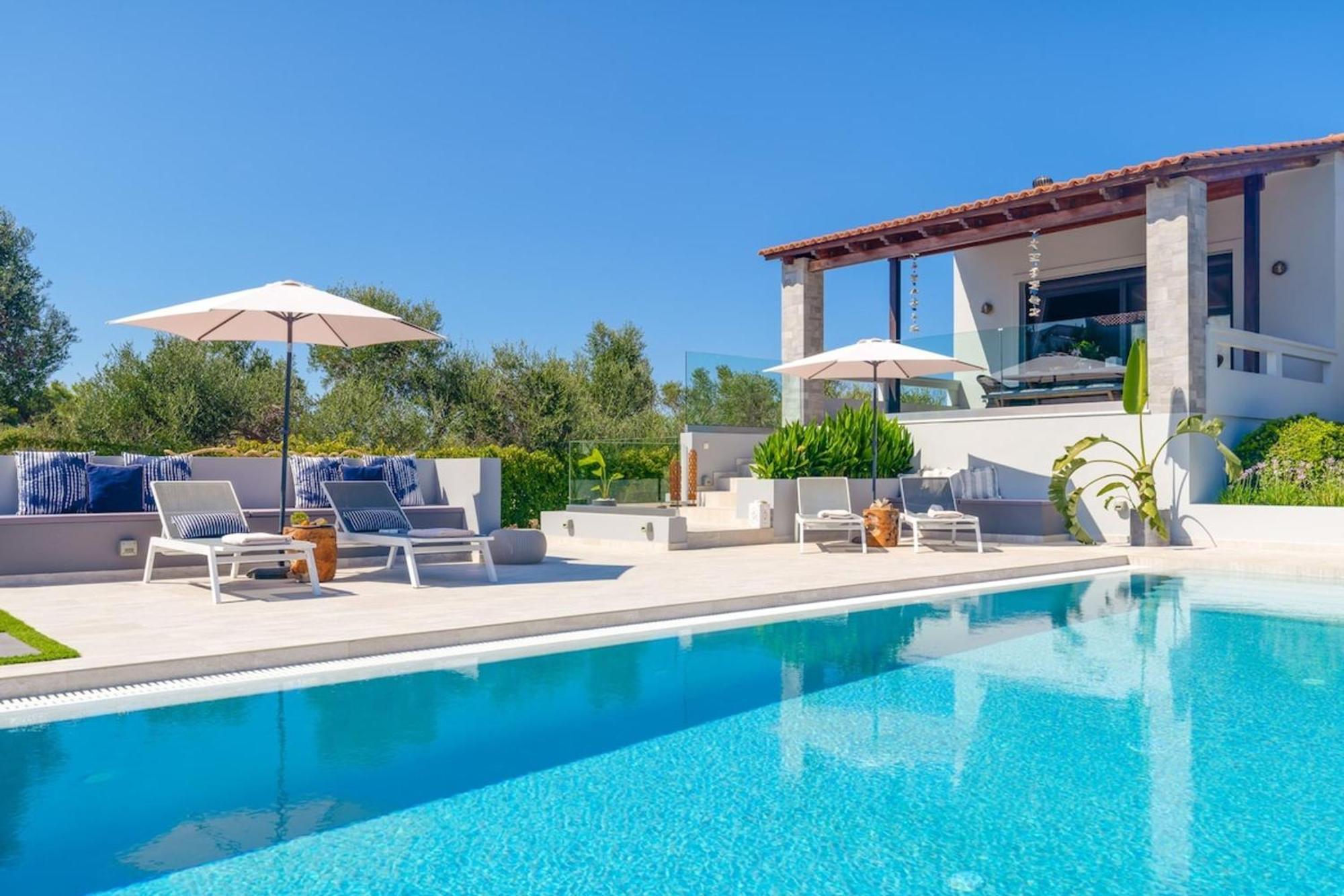 Villa Ampelaki - Premium Villa With Heated Pool Kounoupidhianá Extérieur photo