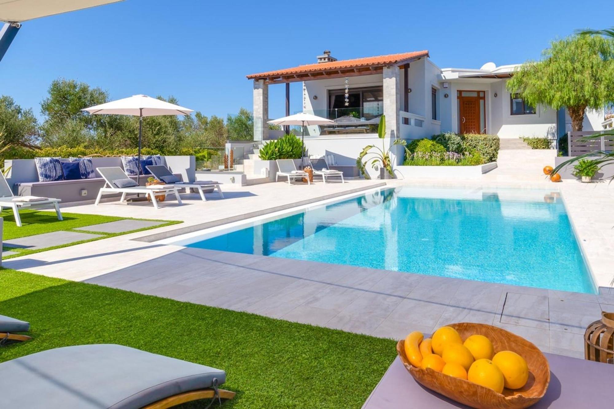 Villa Ampelaki - Premium Villa With Heated Pool Kounoupidhianá Extérieur photo
